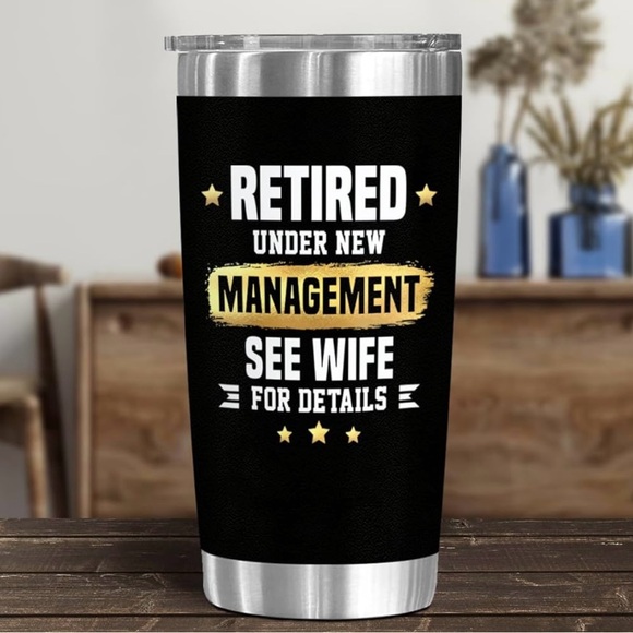 20 oz Stainless Steel Retirement Tumbler - New! - Picture 1 of 3